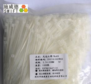 주문 PA66 나일론 철사 동점은, 자연적인 케이블 UL94V - 2 가연성 100mm 길이를 맵니다 online manufacture
