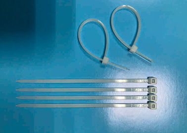 나일론 케이블을 잠가 각자는 까만 백색 폴리아미드 66 폭 2.5mm 길이 100mm 4inch를 맵니다
