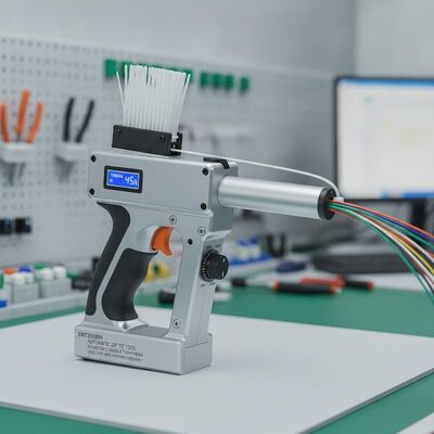 SWT25100H Model Automatic Zip Tie Tool Featuring 20N to 80N Adjustable Bundle Tightness Ideal for Wire Harness Assembly